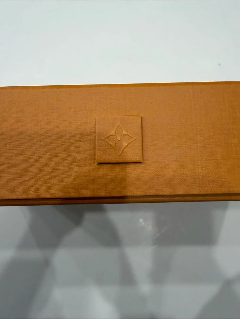 Louis Vuitton Cream and Gold Monogram Tag Detail Scarf - Picture 13 of 13